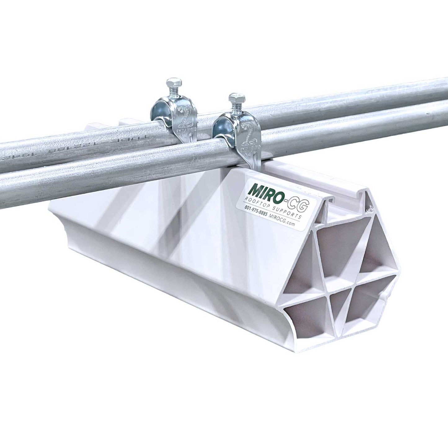 MIRO-CG 6" M-Hex Rooftop Pipe Support with Strut